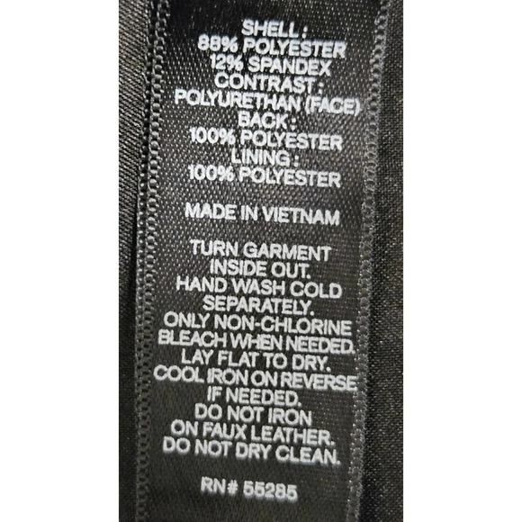 Express Two Toned Deep Brown and Black Medium Full Zip Blazer Jacket Polyester - Picture 10 of 10